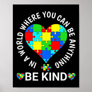 World Autism Awareness Day 2023 be kind autism Awa Poster