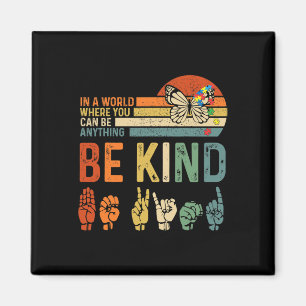 World Autism Awareness Day Hands Signaleert Autism Magneet