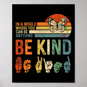 World Autism Awareness Day Hands Signaleert Autism Poster