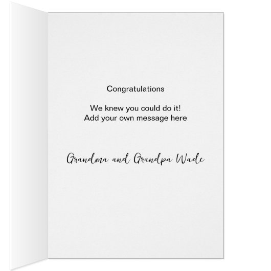 World Awaits Congratulations Graduate Greeting  (Intérieur (Droit))