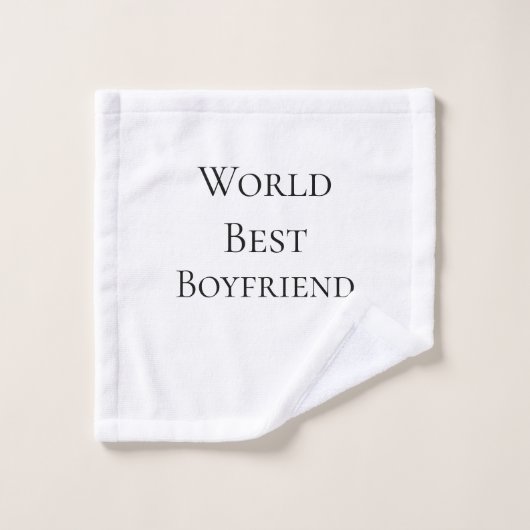 World best boyfriend husband man valentine's day m (Gant de toilette)