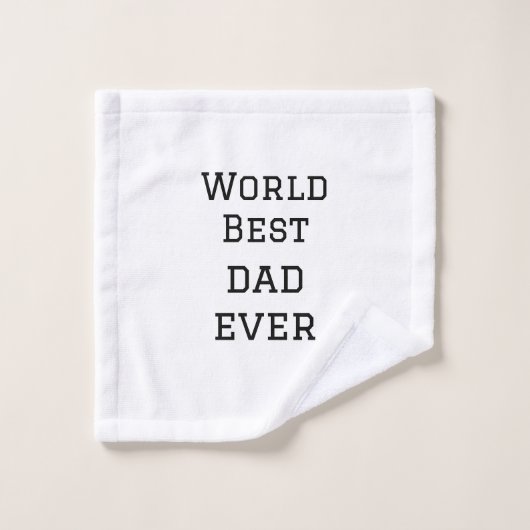World best dad ever fat ajouter nom texte sport te (Gant de toilette)