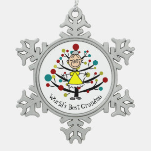 World Best Grandma Snowflake Ornament