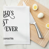 World Best Mam Ever Moederdag, chef moeder Theedoek (Quarter Fold)