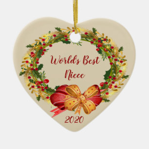 World Best Niece Antiek Wreatest Kerstmis Keramisch Ornament
