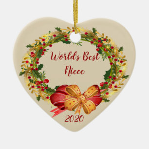 World Best Niece Antiek Wreatest Kerstmis Keramisch Ornament