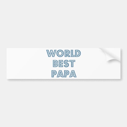 World Best Papa Bumpersticker (Voorkant)
