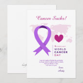 World Cancer Day Card Kaart (Voorkant / Achterkant)