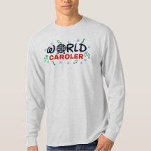 World Caroler met groene Muzieknoten en blauwe sne