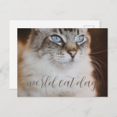 world Cat Day Postcard Briefkaart (Voorkant / Achterkant)