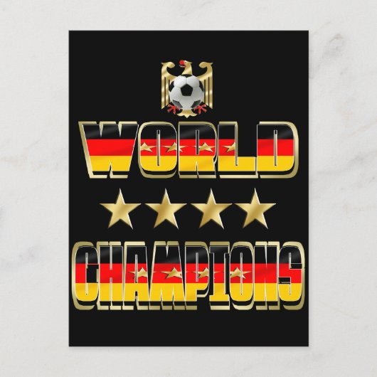 World Champions Germany vlag 2014 Briefkaart (Voorkant)