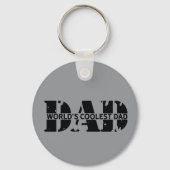 World Coolest Dad Grey Sleutelhanger (Achterkant)