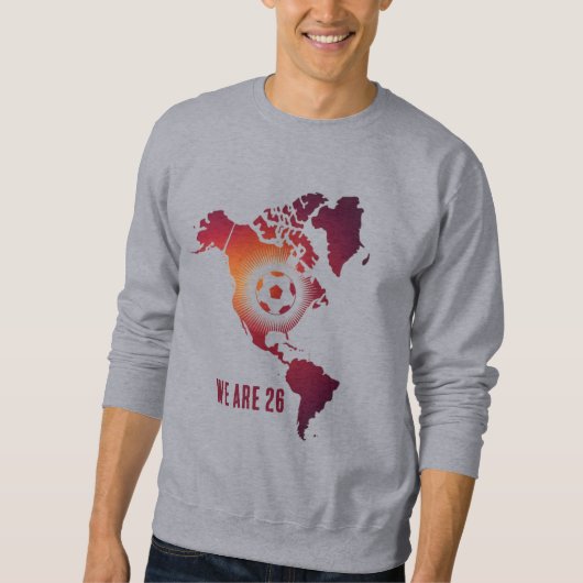World Cup 2026 Americas Soccer Map Sweat Hoodie (Devant)
