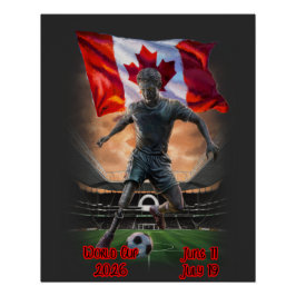 World Cup Canada on a Black  Perfect Poster