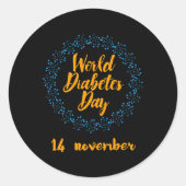 World Diabetes Day Ronde Sticker (Voorkant)