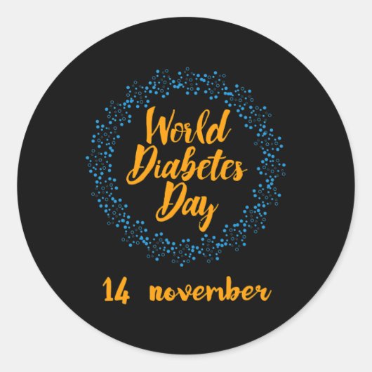 World Diabetes Day Ronde Sticker (Voorkant)