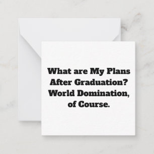 World Domination Note-kaarten Notitiekaartje