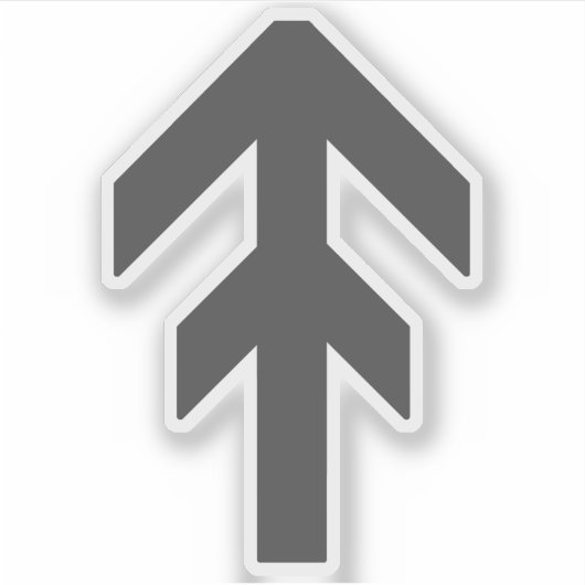 World Domination Rune (grijs) Sticker (Voorkant)