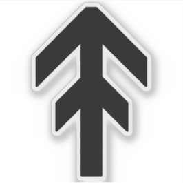 World Domination Rune (zwart) Sticker