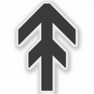 World Domination Rune (zwart) Sticker