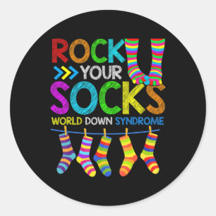 World Down Syndrome Day 2023 Boys Girls Kinder Roc Ronde Sticker