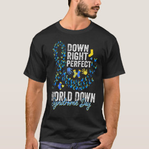 World Down Syndrome Day Awareness Blue and Yellow T-shirt