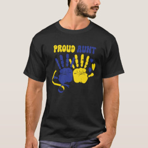 World Down Syndrome Day Awareness Prouted Aunt blu T-shirt