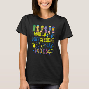 World Down Syndrome Day Awareness Sokken 21 maart T-shirt