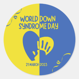 World Down Syndrome Day Classic Round Sticker