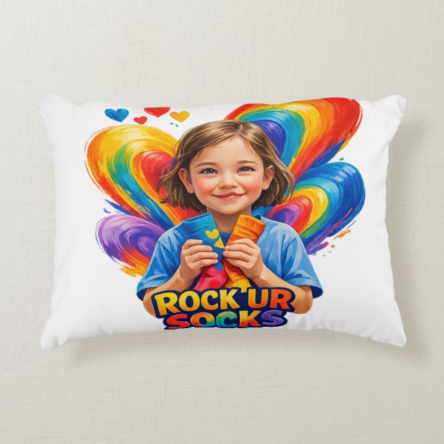 World Down Syndrome Day shirt Accent Kussen (Voorkant)