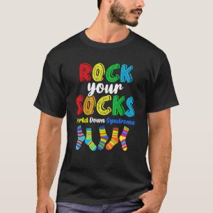 World Down Syndroom Rock Your Socks Awareness Ds M T-shirt
