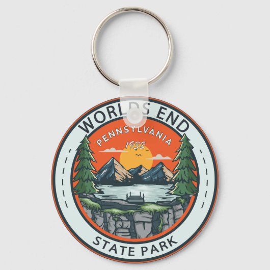 World ds End State Park Pennsylvania Badge Sleutelhanger (Voorkant)