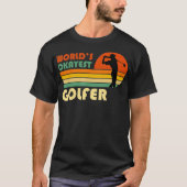World ds Okayest Golfer Funny Golf Retro T-shirt (Voorkant)