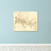 World Eastern Hemisphere Map Canvas Afdruk (Insitu (Houten vloer))