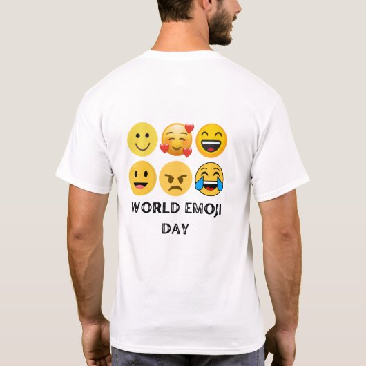 World Emoji Day Celebration Poster T-shirt (Achterkant)