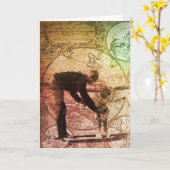 World est votre carte de voeux d'huîtres (Fleur jaune)