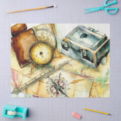 "World Expedition Chique: Kaarten & Reizen" Tissuepapier (Craft)