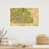 World Fair St Louis Map 1904 Poster (Keuken)