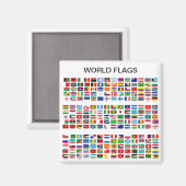 World Flags koelkast magnet Magneet (Voorkant / Achterkant)