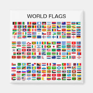 World Flags koelkast magnet Magneet