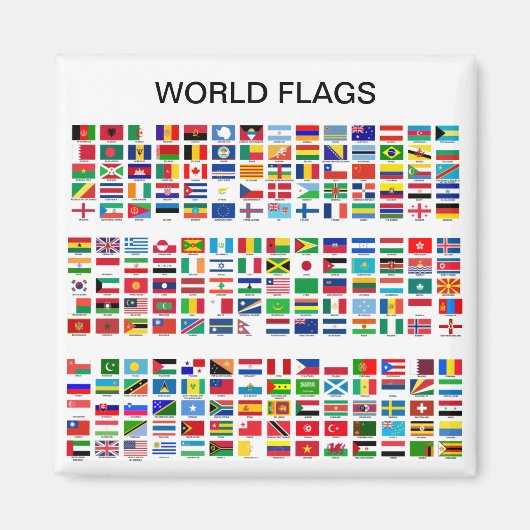 World Flags koelkast magnet Magneet (Voorkant)