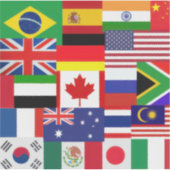 World Flags Sticker (Voorkant)