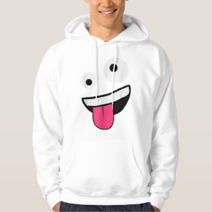 World Gekke Crazy Eyes Zany Face Emojis Hallo Hoodie