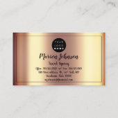 World Globe Carte Agence de Voyage Gold Rose Gold  (Dos)