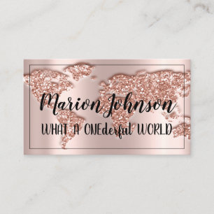 World Globe Carte Agence de Voyage Rose Fame Rose 