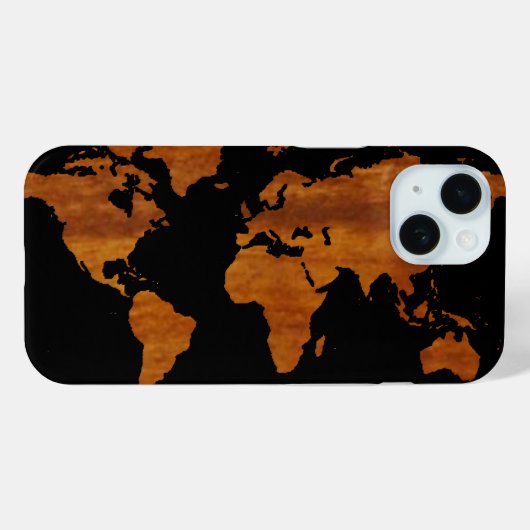 world graphic map Case-Mate iPhone case (Achterkant (horizontaal))