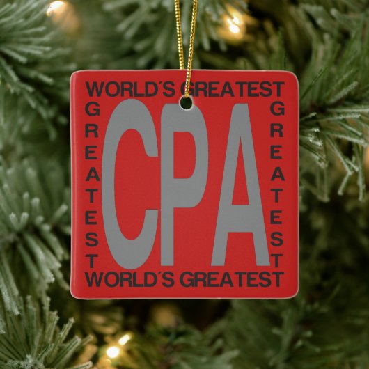 World Greatest CPA Keramisch Ornament (Boom)