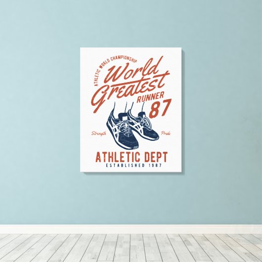 World Greatest Runner Canvas (Insitu (Houten vloer))