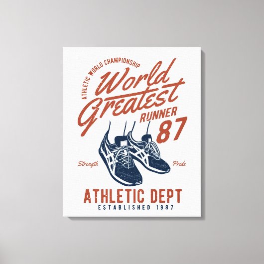 World Greatest Runner Canvas Afdruk (Voorkant)
