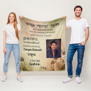 World Greatest Sister Fleece Blanket